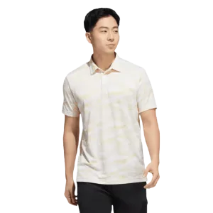 Adidas Horizon-Print Golf Polo Shirt - White