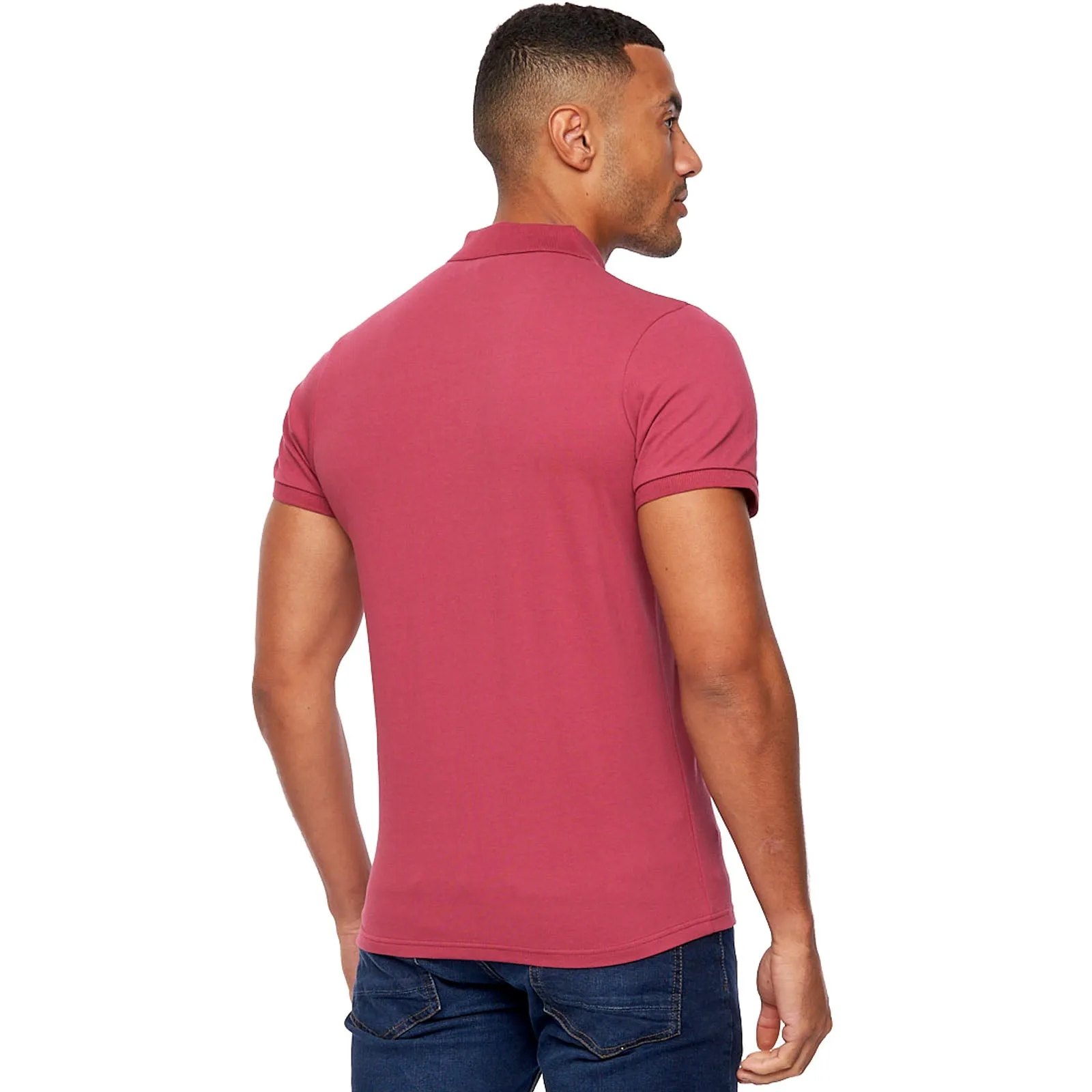 Bench Mens Iverson Short Sleeve Slim Fit Polo Shirt
