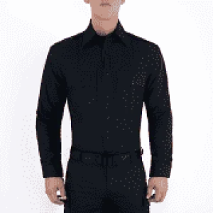 Blauer Long Sleeve Wool Shirt - Navy - Style 8450