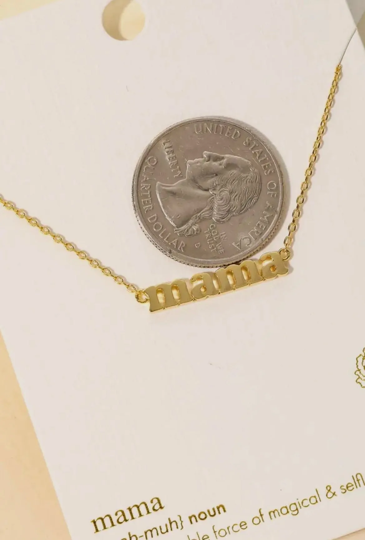 Bold Print MAMA necklace