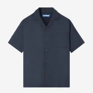 Breakfast Club Short Sleeve Camp Collar Shirt - Dark Navy