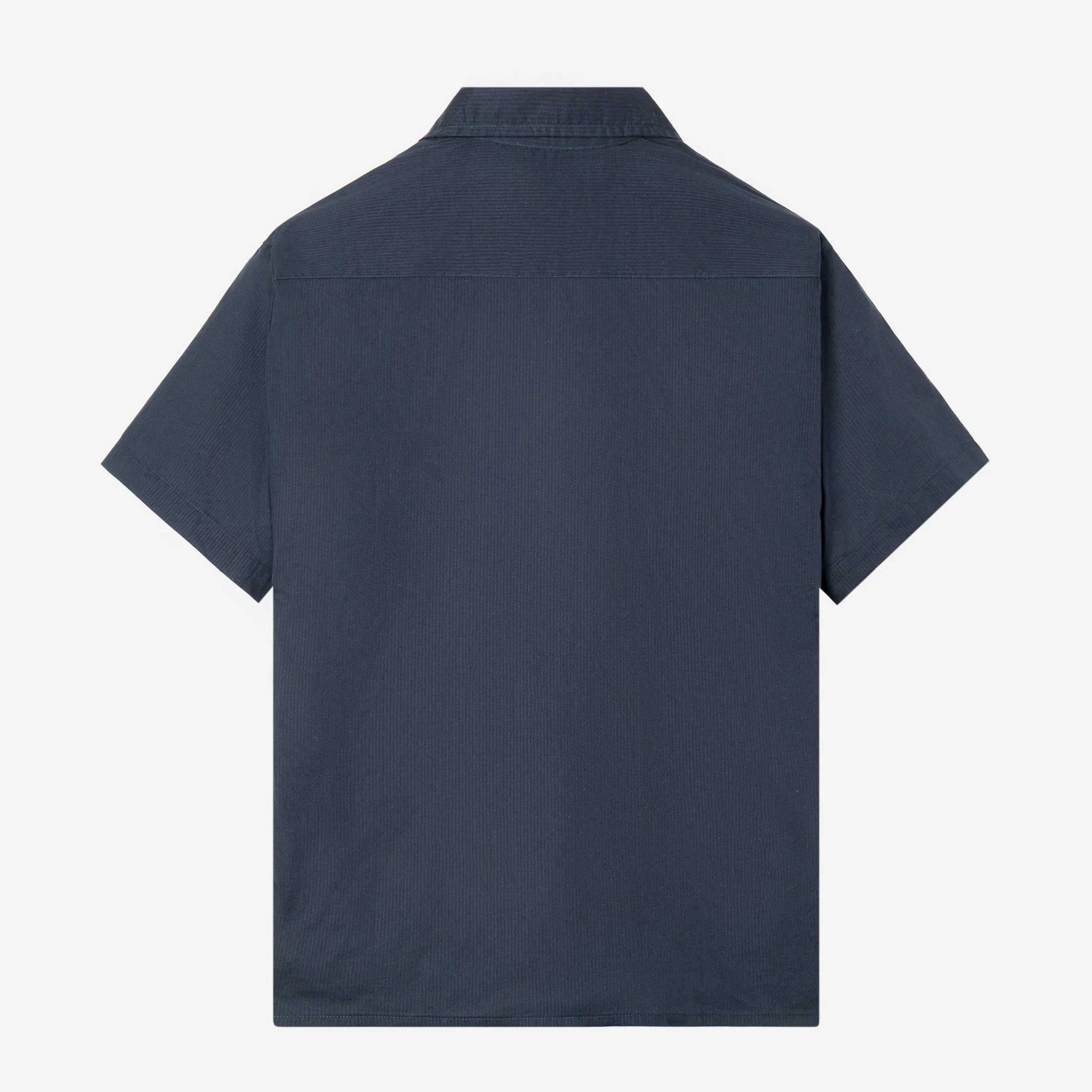 Breakfast Club Short Sleeve Camp Collar Shirt - Dark Navy
