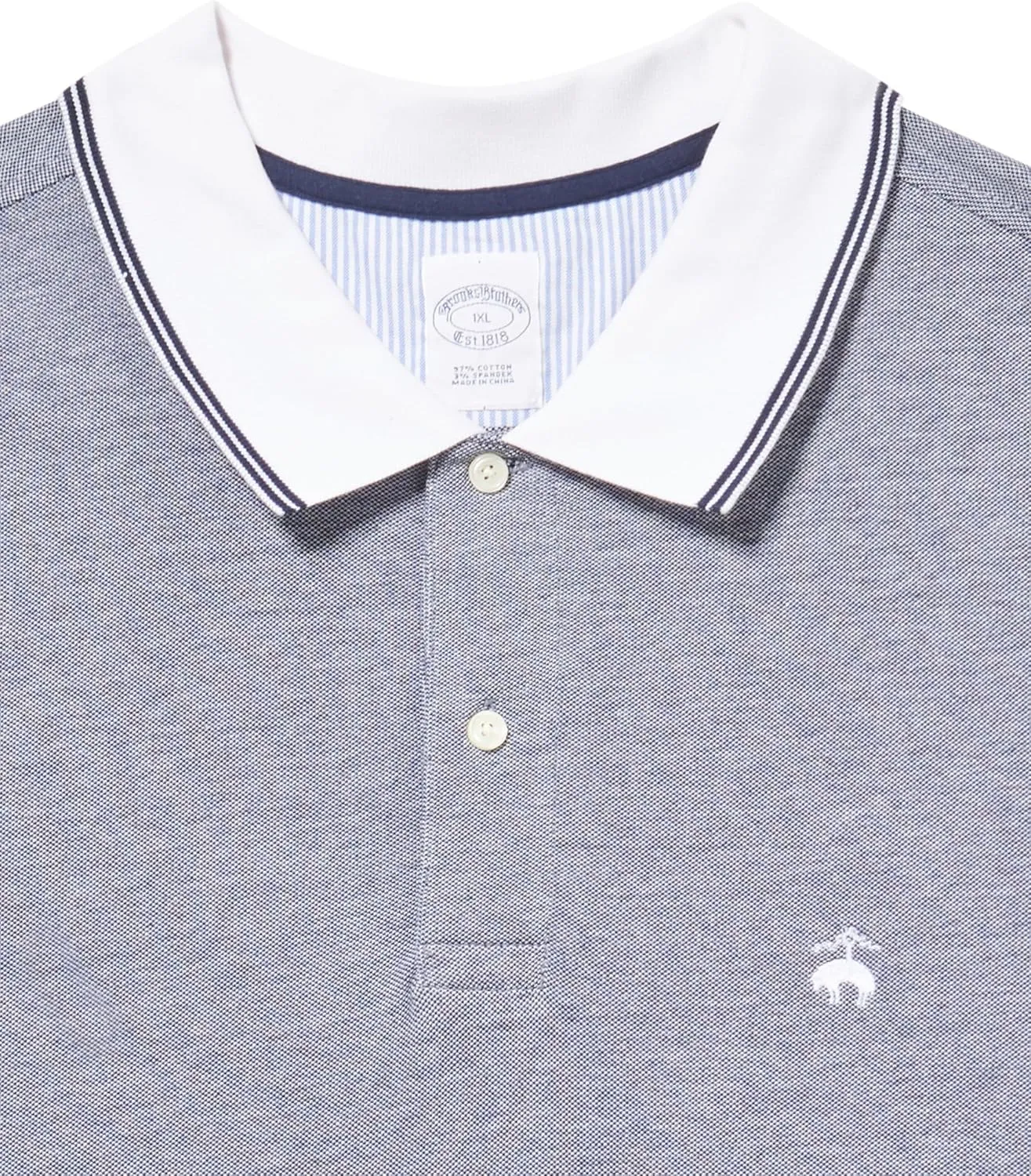 Brooks Brothers Men's Short Sleeve Cotton Pique Stretch Logo Polo Shirt