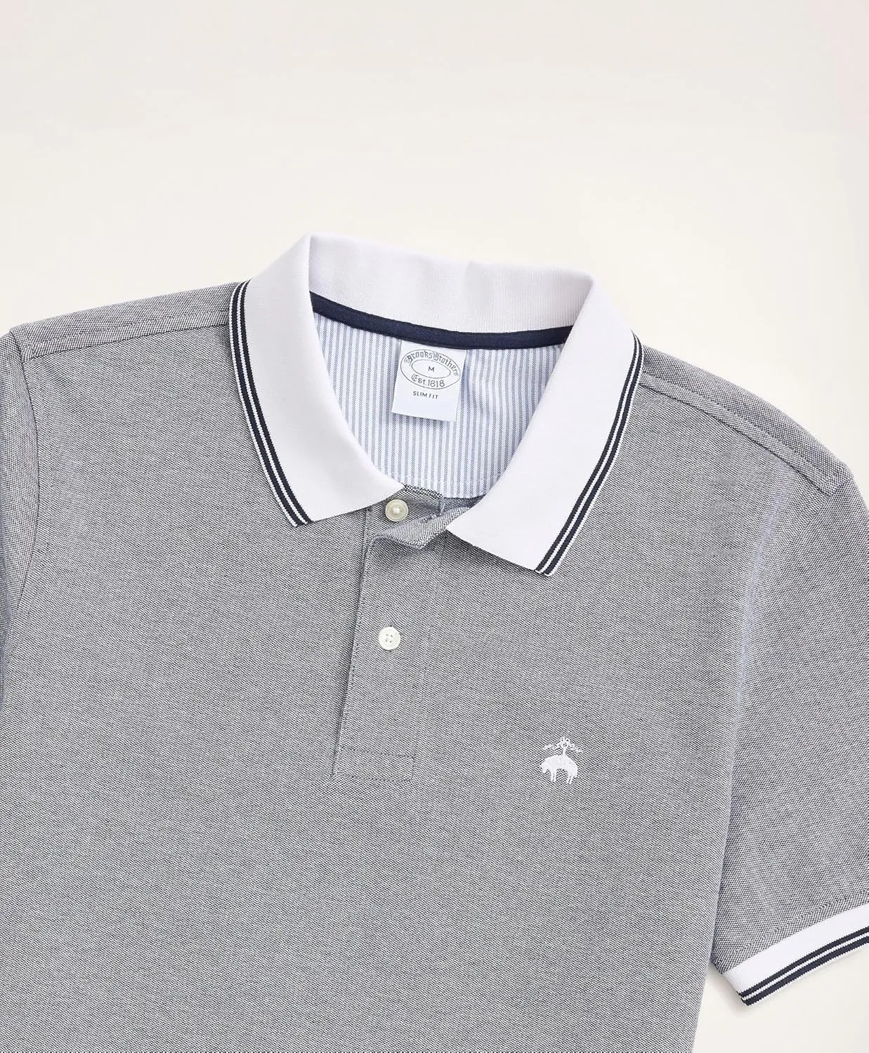 Brooks Brothers Men's Short Sleeve Cotton Pique Stretch Logo Polo Shirt