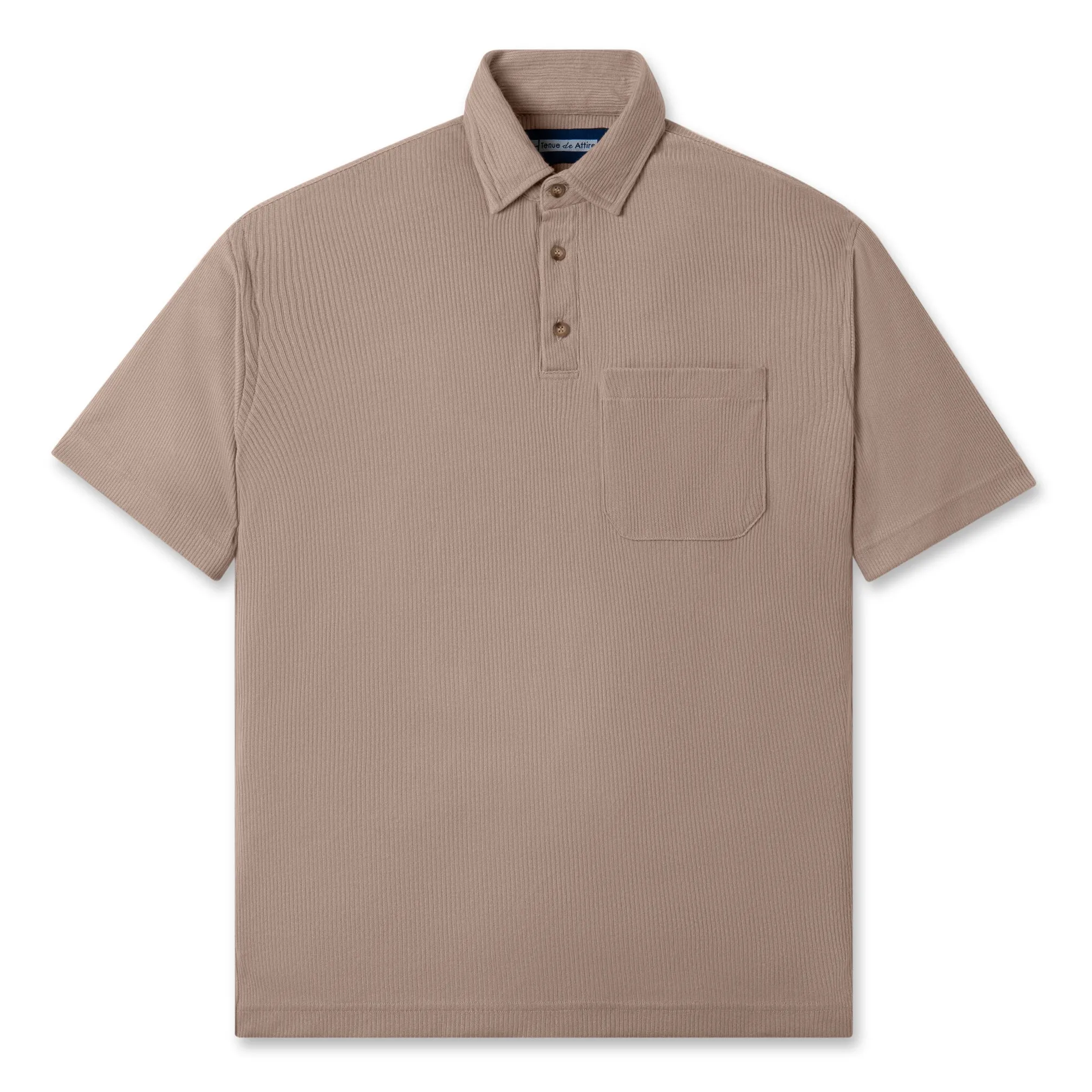 Cozy Polo Shirt - Soft Brown