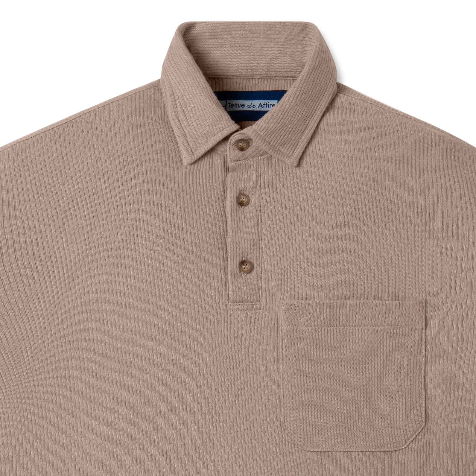 Cozy Polo Shirt - Soft Brown