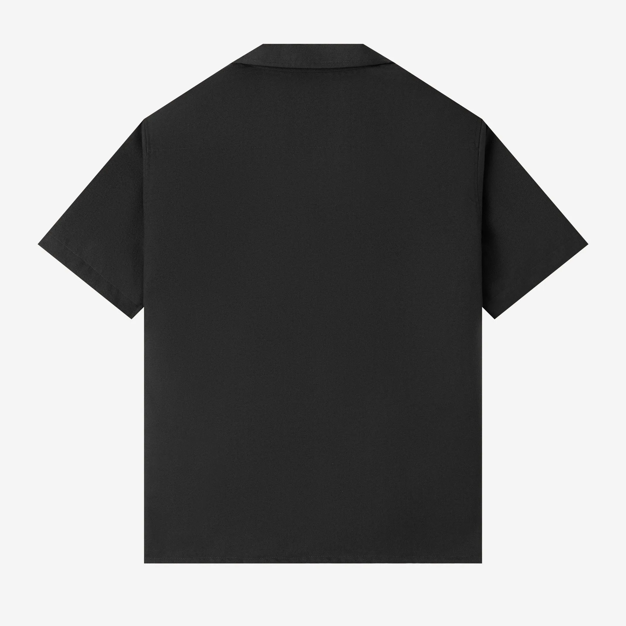 Day to Day Camp Collar Short Sleeve Shirt - Black