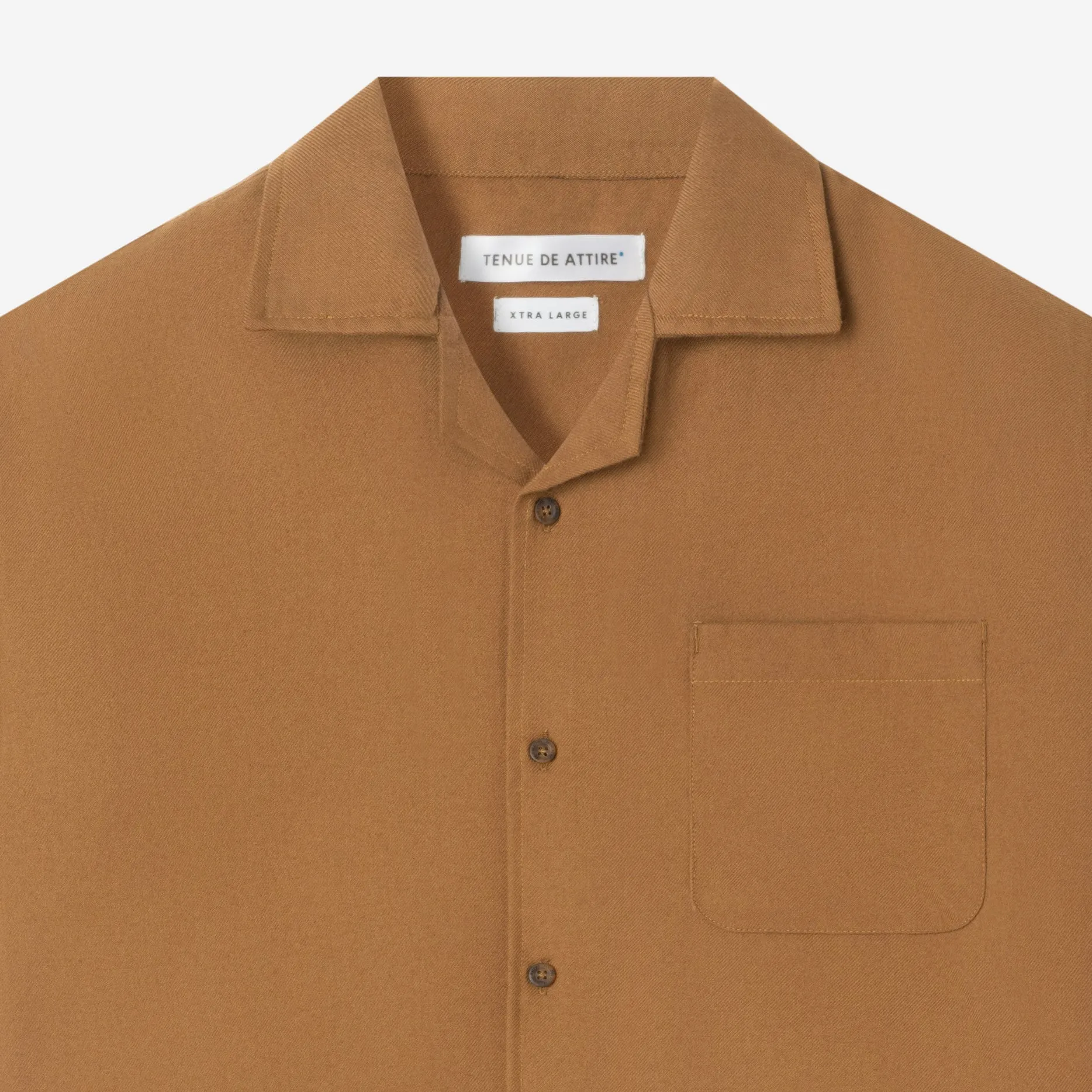 Day to Day Camp Collar Short Sleeve Shirt - Brown
