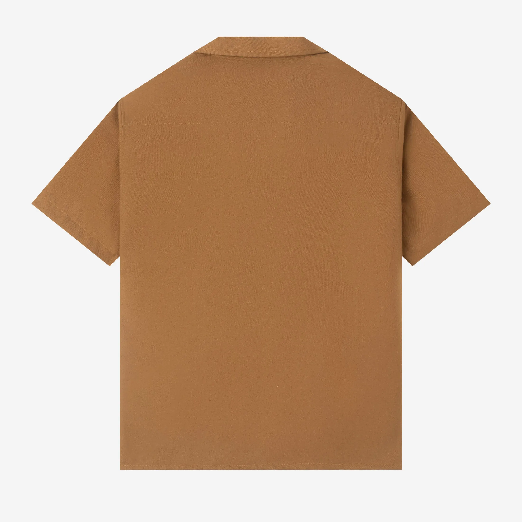 Day to Day Camp Collar Short Sleeve Shirt - Brown