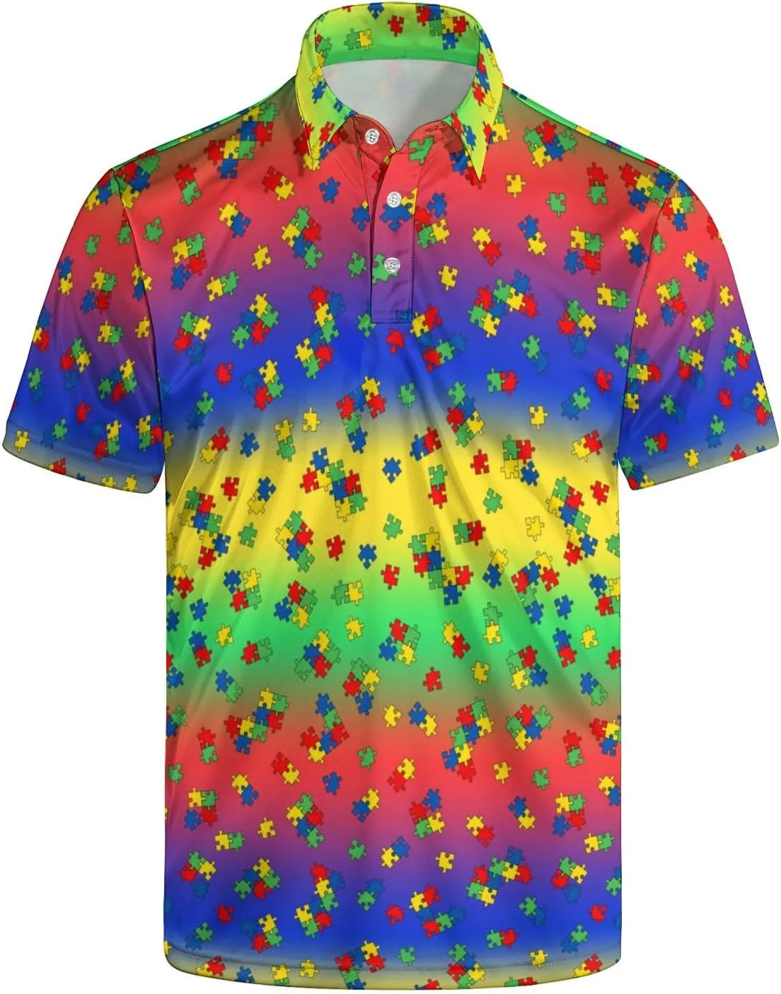 Funny Golf Polos for Men Funny Print Short Sleeve Shirts Quick Dry Polo Shirts Hawaiian Shirt Performance Golf Outfits