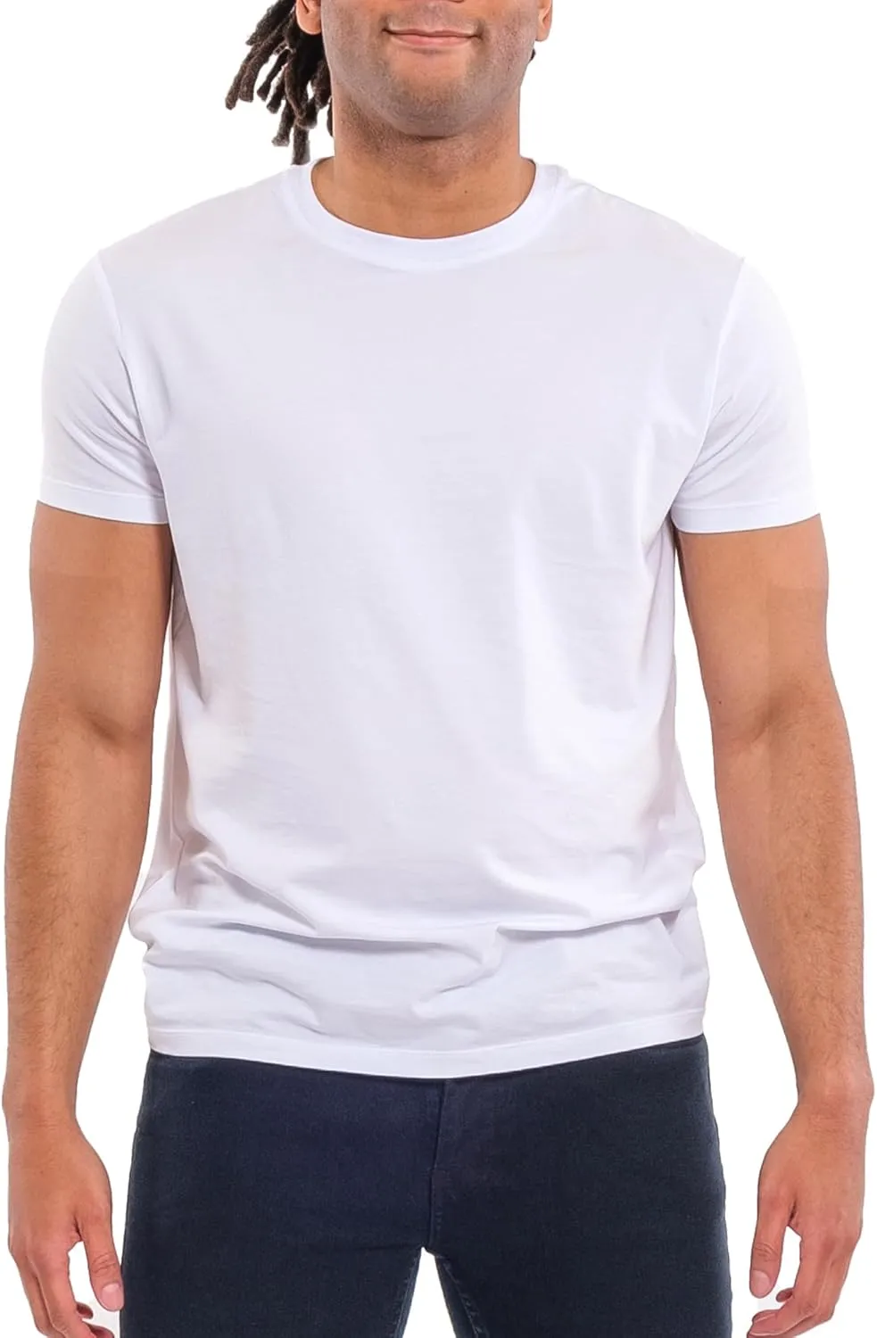 Kenneth Cole REACTION Mens T-Shirt Pack of 3 - UPF 50 Cotton/Spandex Jersey Slim Fit T Shirts for Men 3-Pack