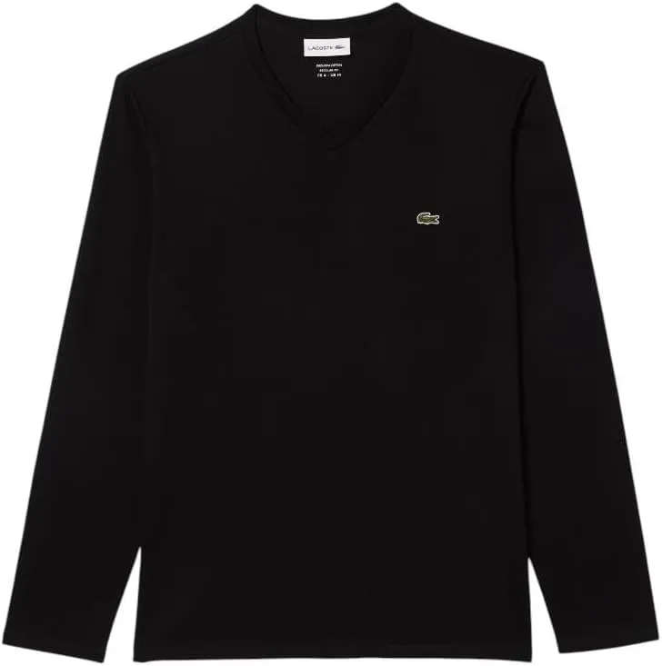Lacoste Men's V Neck Lightweight Pima Cotton Jersey T-Shirt