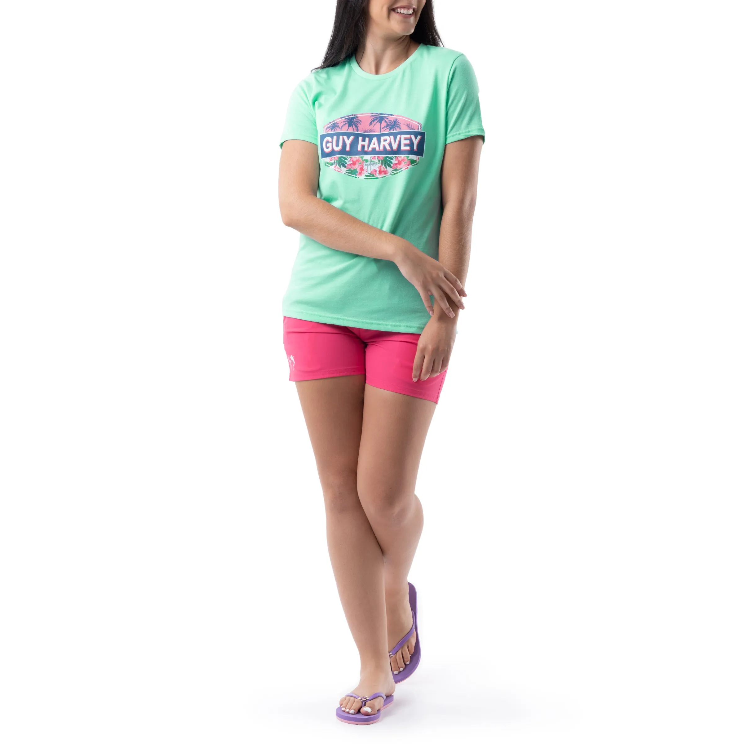 Ladies Fishing Paradise Short Sleeve Crew Neck T-Shirt