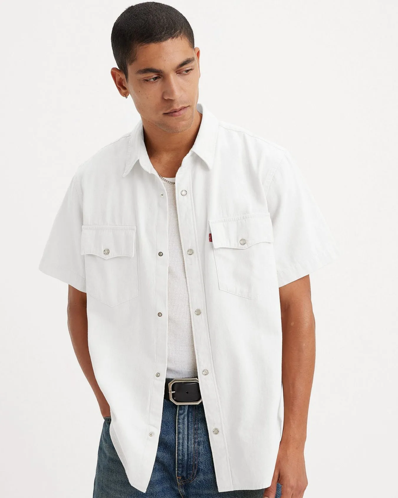 Levi's® S/S Relaxed Fit Western Shirt - Newman Ecru