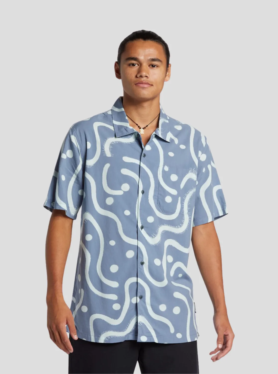 Mens Beach Club Casual Short Sleeve Shirt