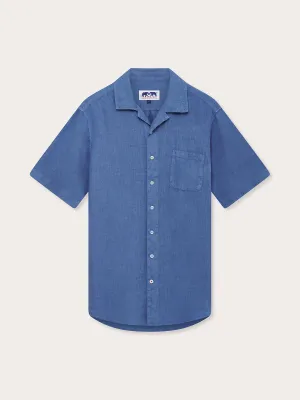 Men's Deep Blue Arawak Linen Shirt