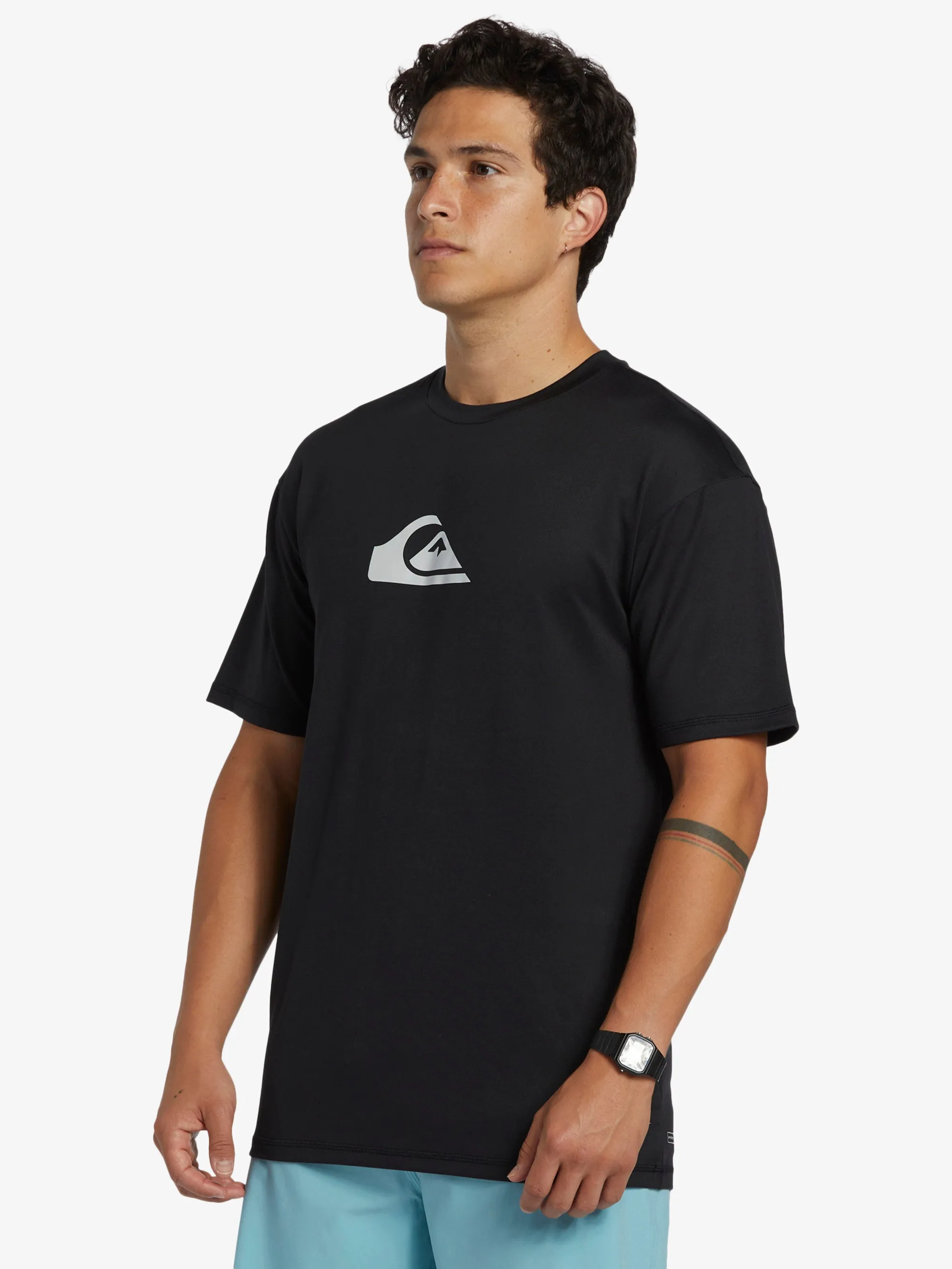 Mens Solid Streak Short Sleeve Surf T-Shirt