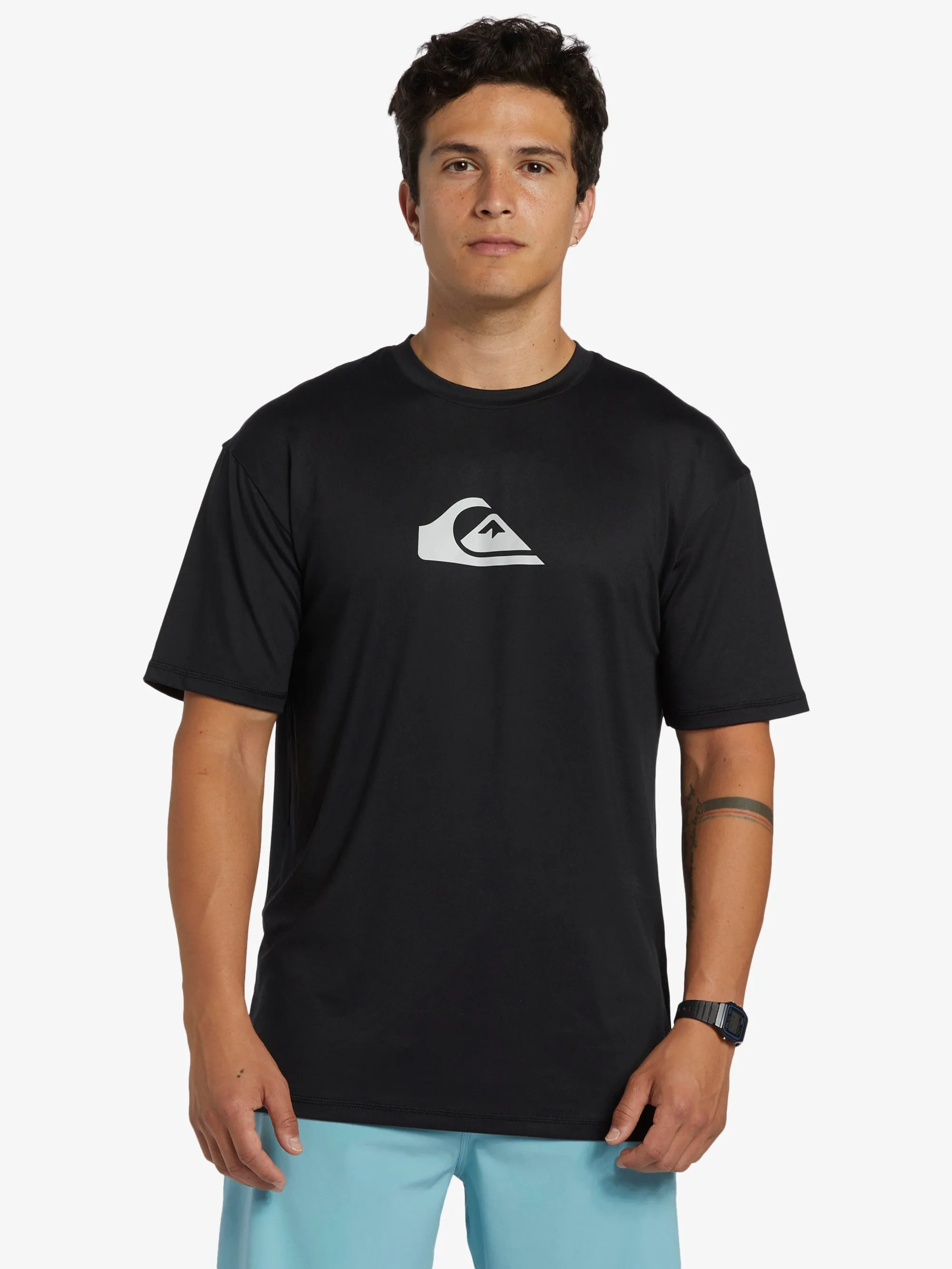 Mens Solid Streak Short Sleeve Surf T-Shirt