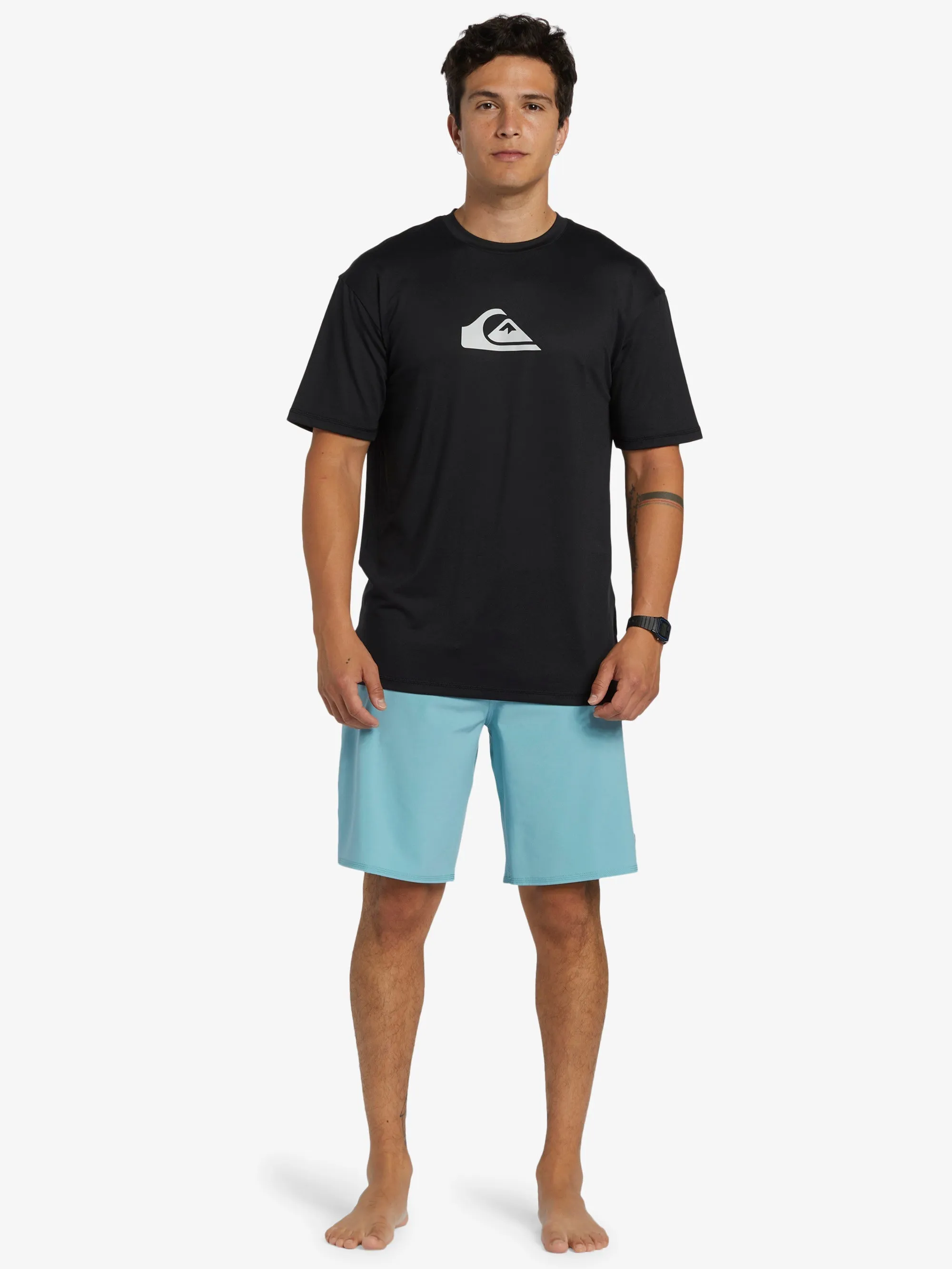 Mens Solid Streak Short Sleeve Surf T-Shirt