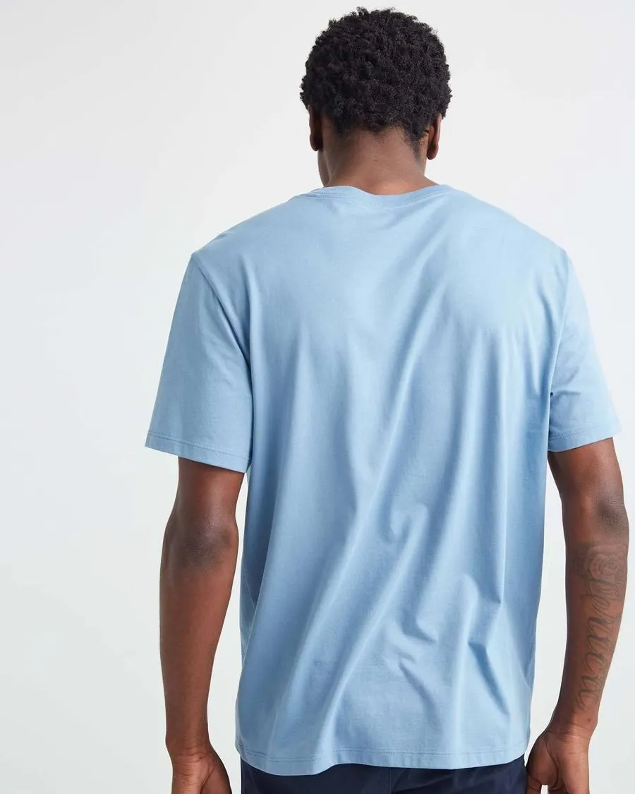 Pima Crew Pocket Tee (Blue Heaven)