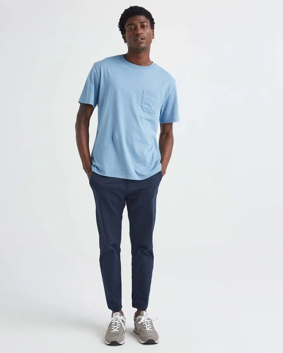 Pima Crew Pocket Tee (Blue Heaven)