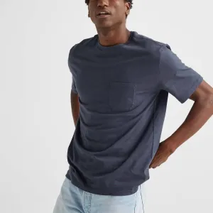 Pima Crew Pocket Tee (Blue Night)