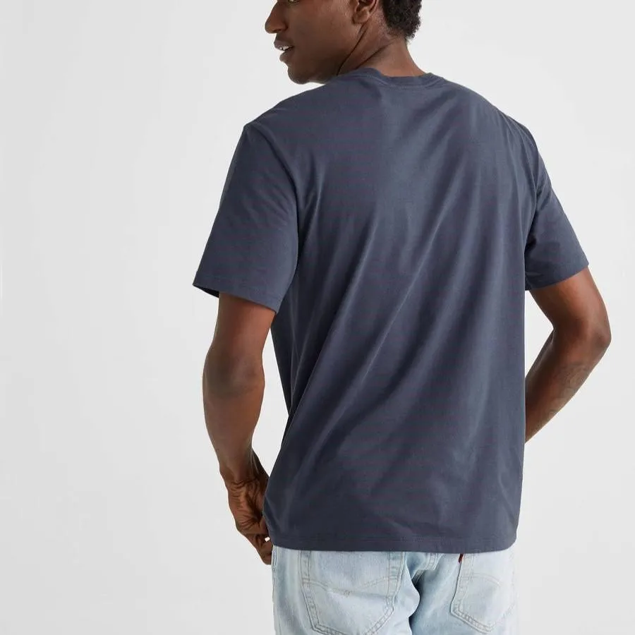 Pima Crew Pocket Tee (Blue Night)