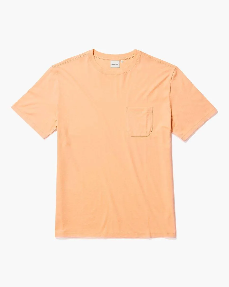 Pima Crew Pocket Tee (Cantaloupe)