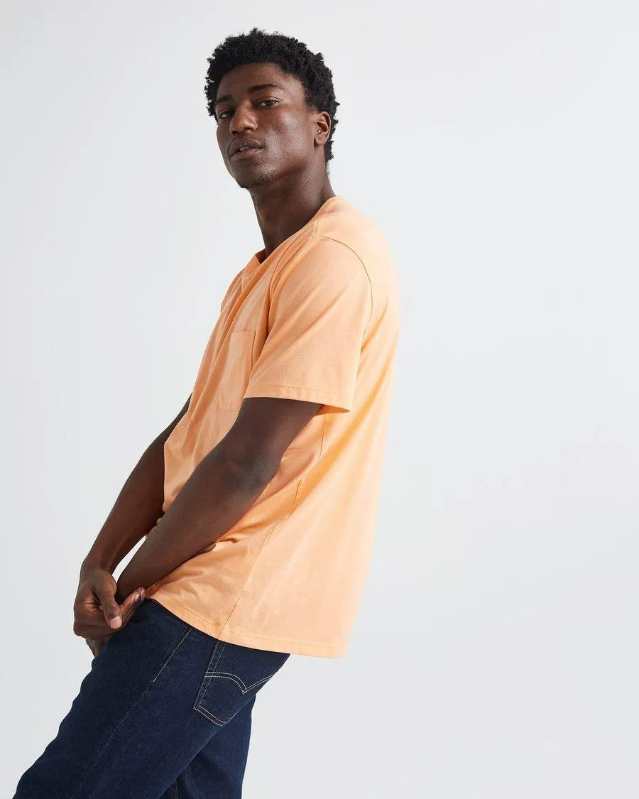 Pima Crew Pocket Tee (Cantaloupe)