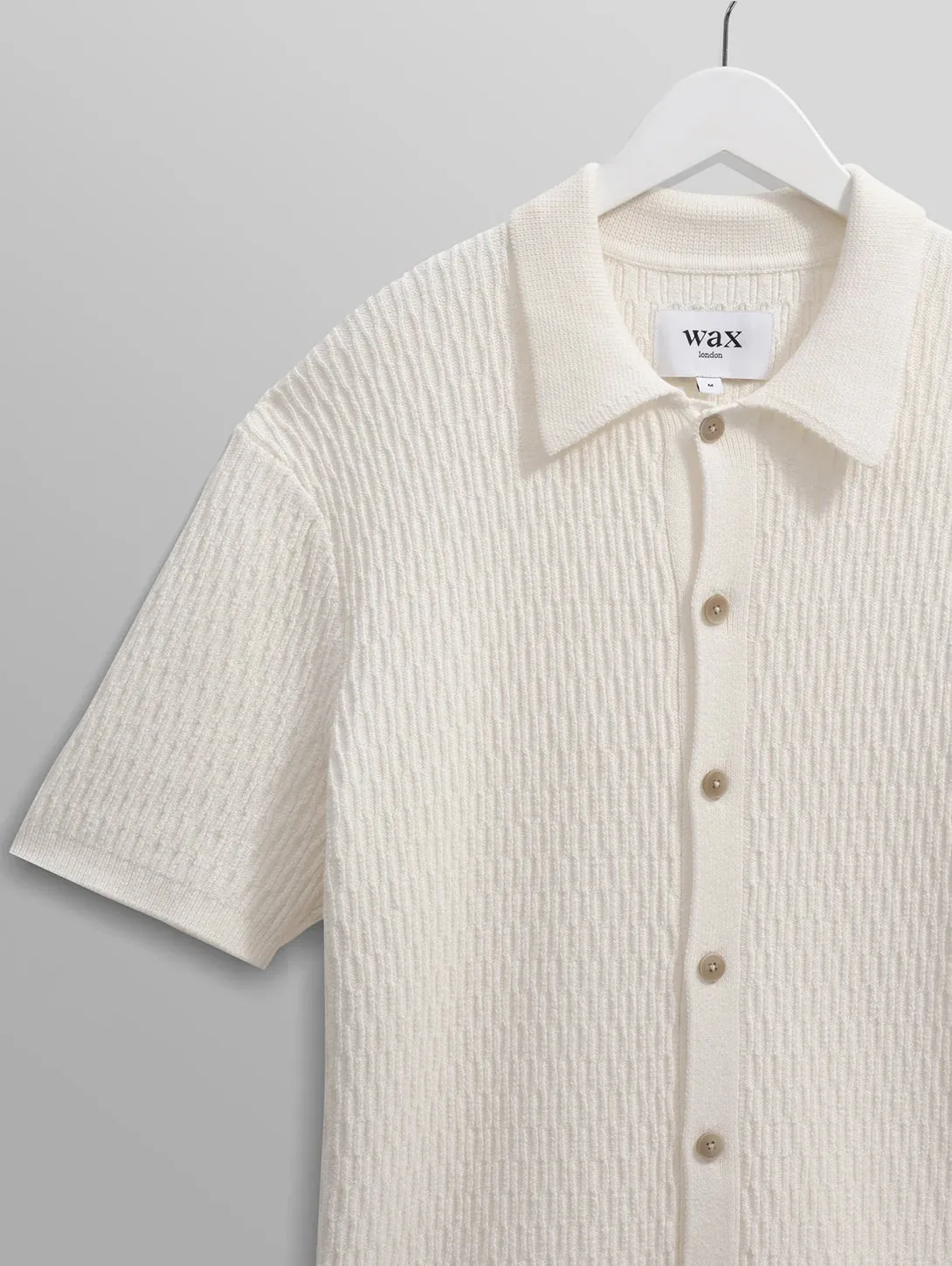 Tellaro Shirt - Ecru Honeycomb Knit