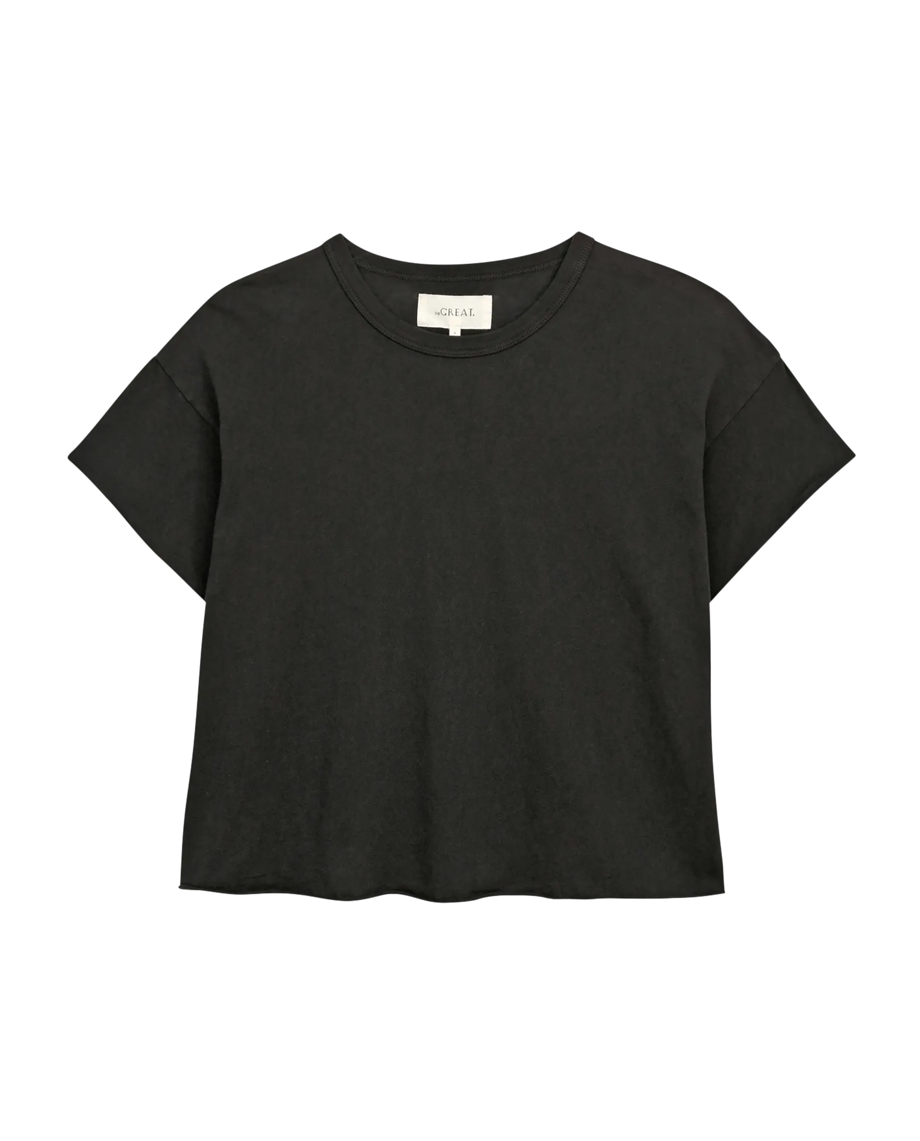 The Crop Tee. Solid -- Almost Black