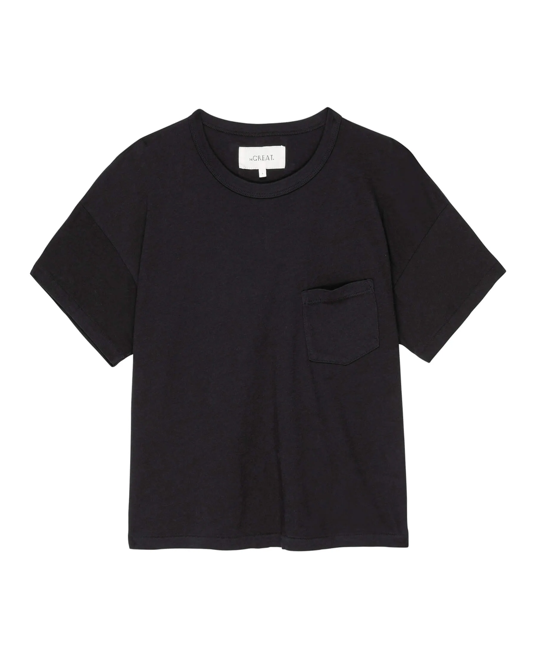 The Pocket Tee. Solid -- Almost Black