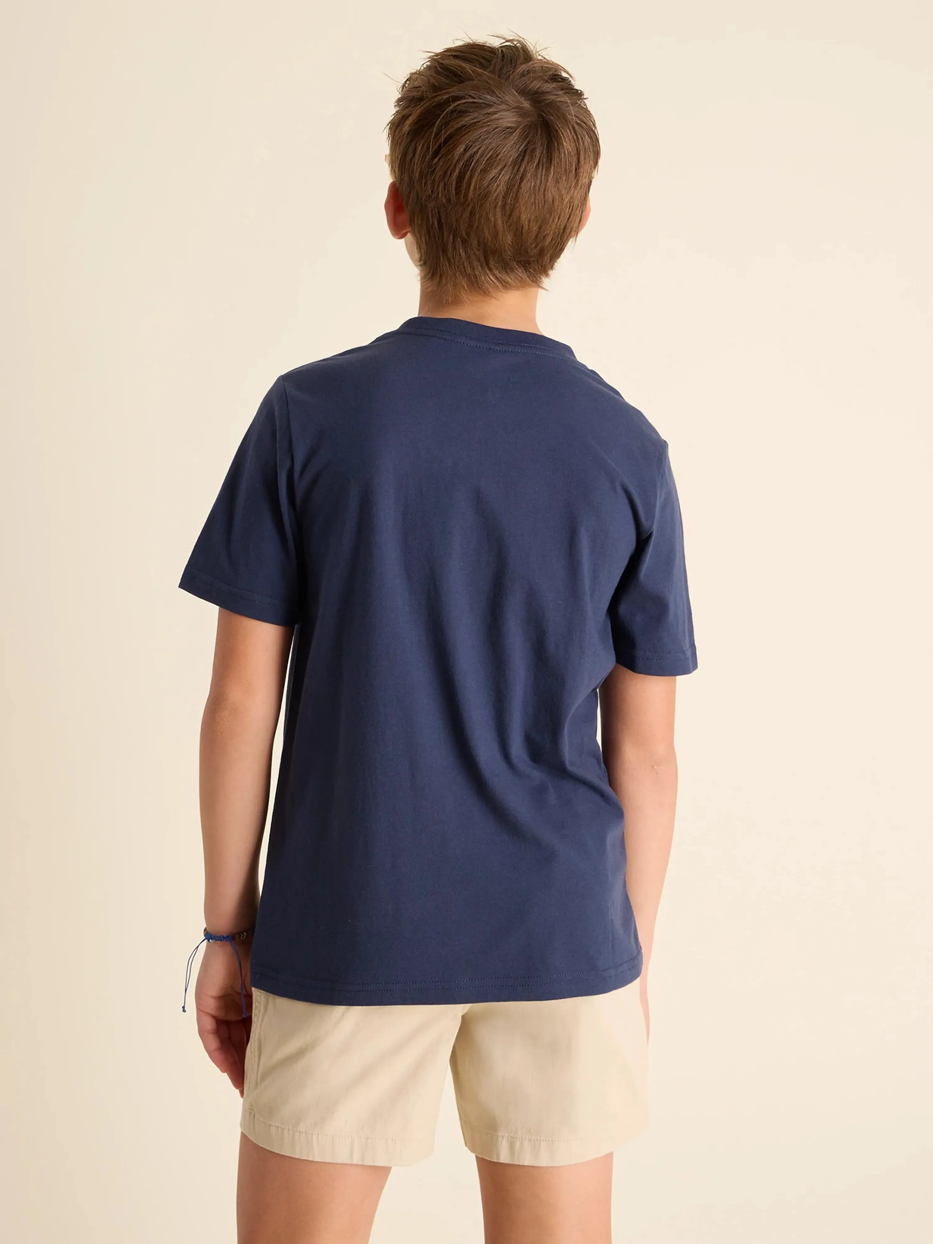 The Surfer (Boys Non Pocket Graphic T-Shirt) - Navy