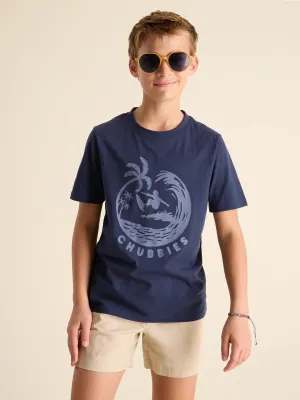 The Surfer (Boys Non Pocket Graphic T-Shirt) - Navy