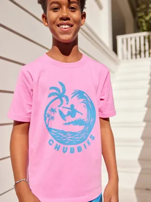 The Surfer (Boys Non Pocket Graphic T-Shirt) - Pink