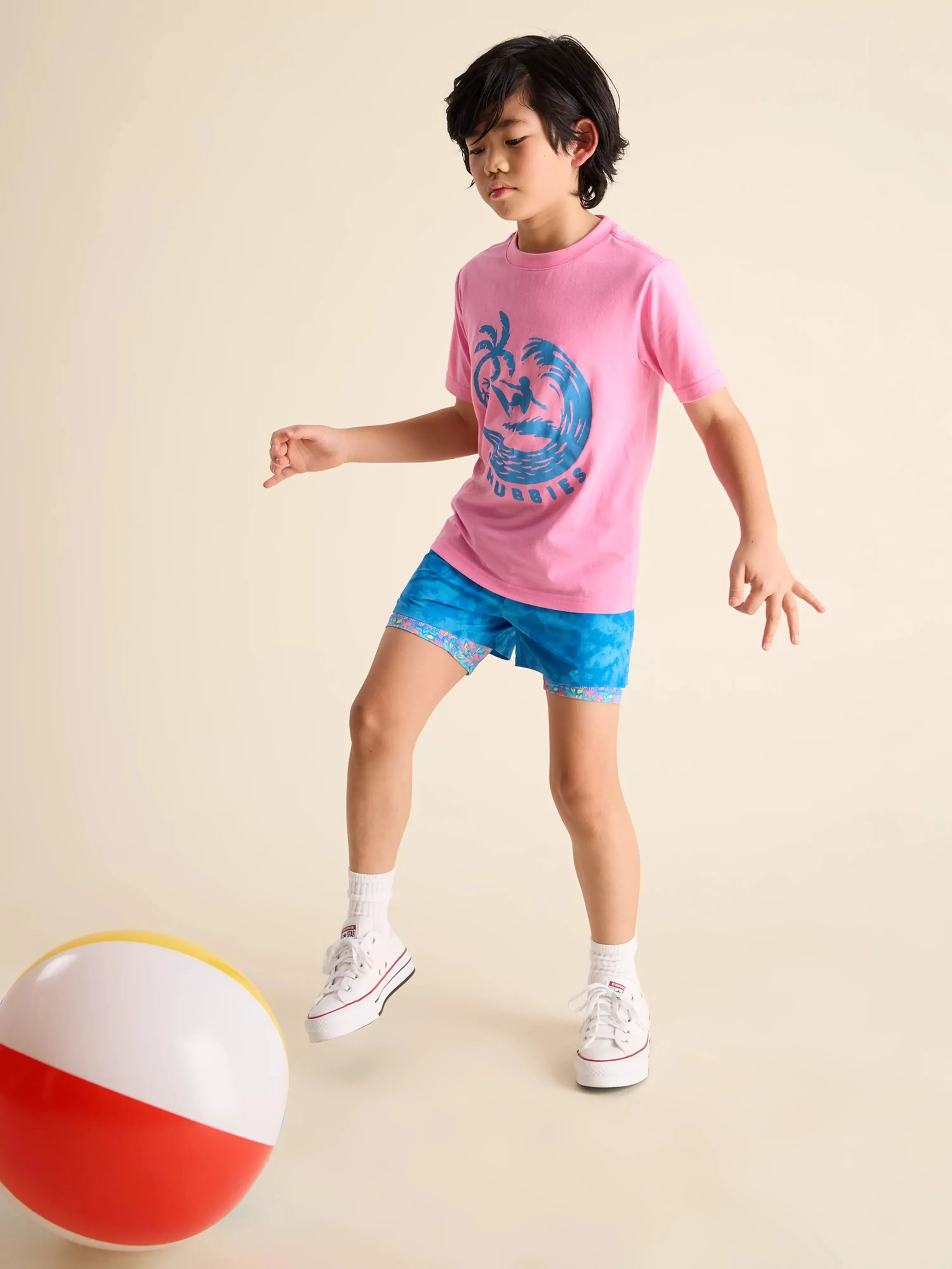 The Surfer (Boys Non Pocket Graphic T-Shirt) - Pink