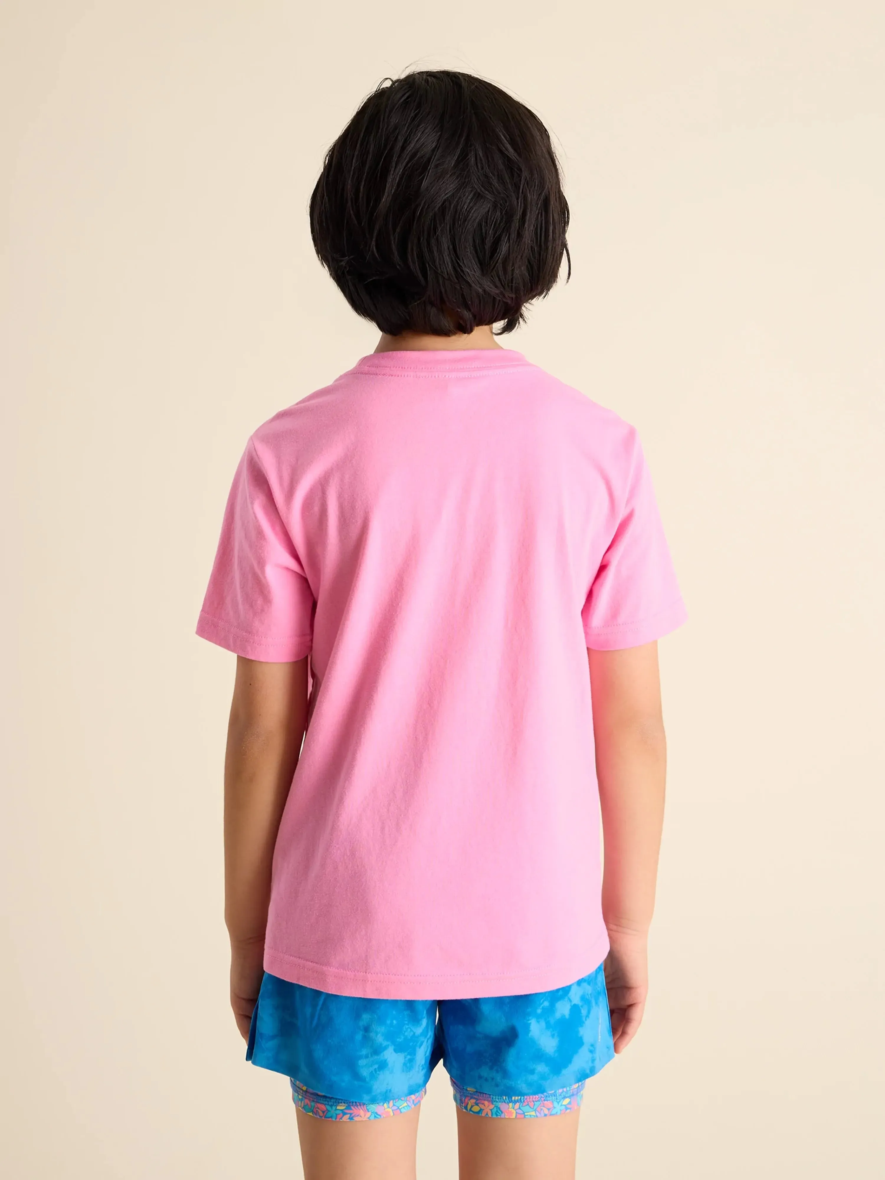 The Surfer (Boys Non Pocket Graphic T-Shirt) - Pink