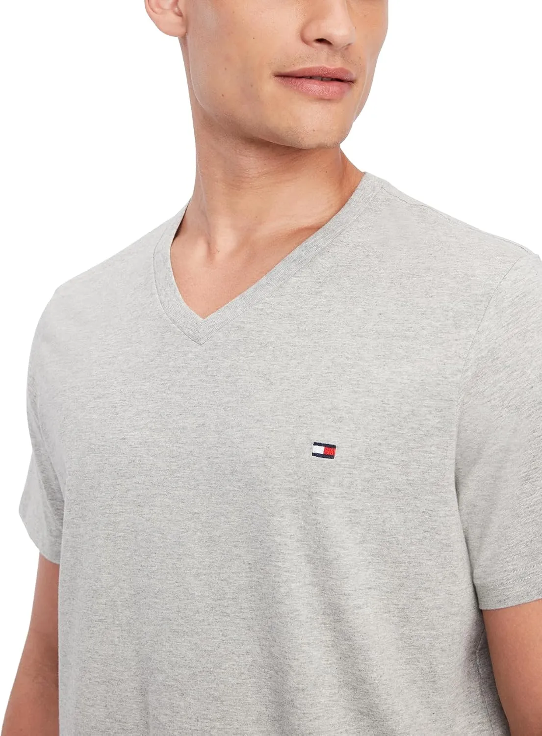 Tommy Hilfiger Men's Flag V Neck Tee