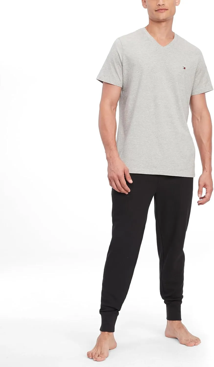 Tommy Hilfiger Men's Flag V Neck Tee