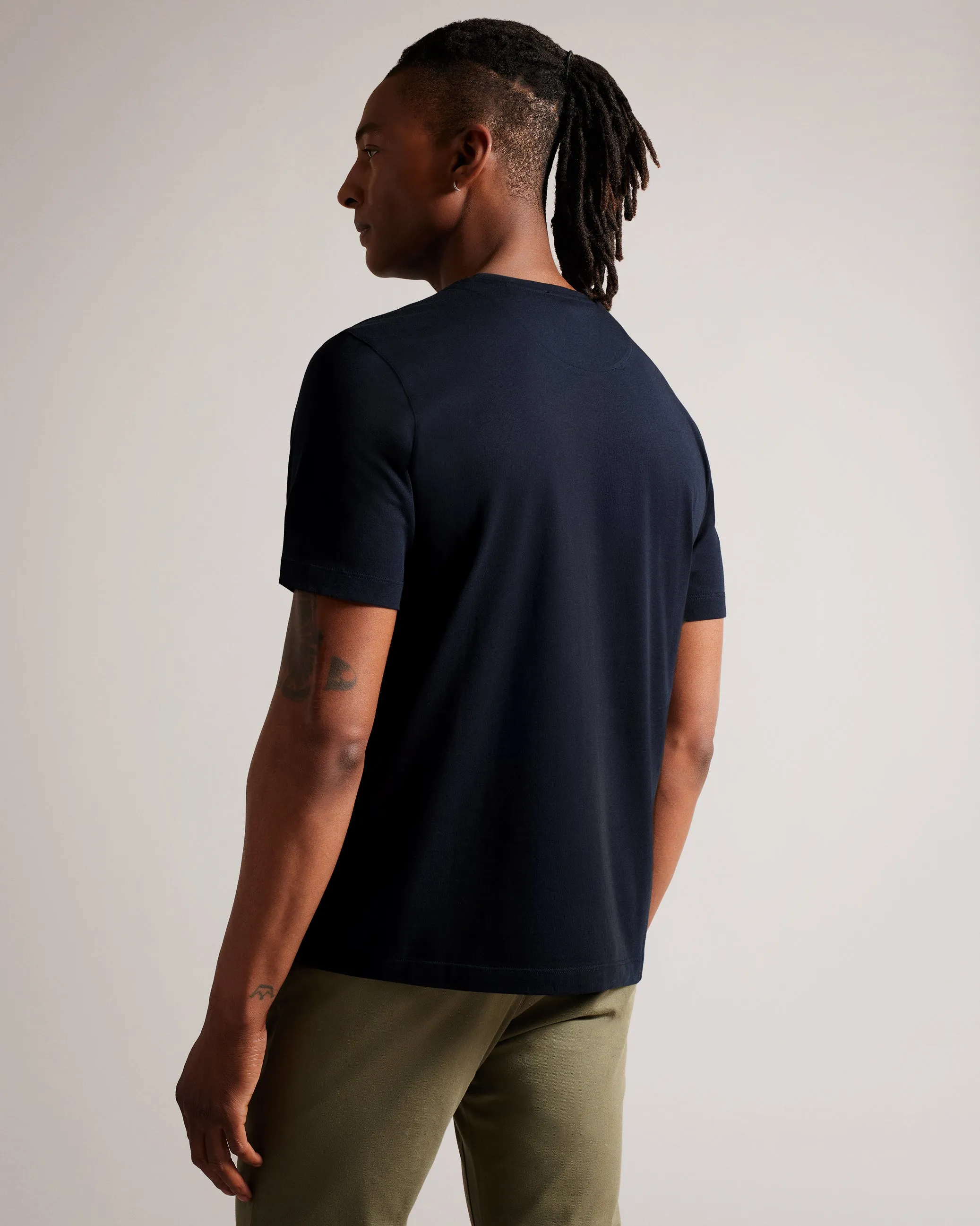 Tywinn Short Sleeve Regular Plain T-Shirt Navy