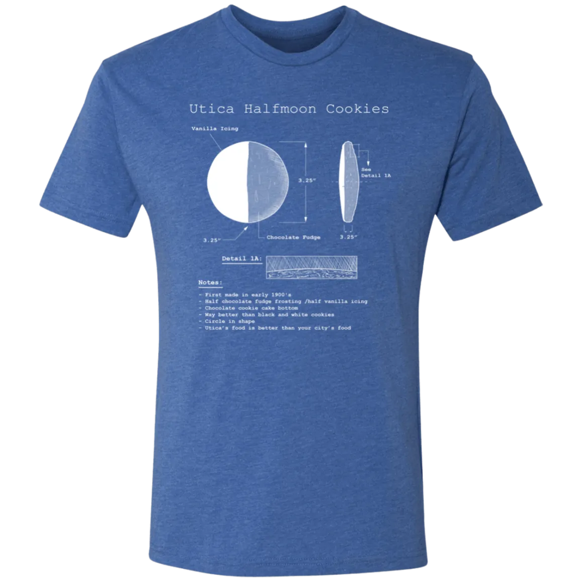 Utica NY Halfmoon Blueprint - Premium Soft Triblend T-Shirt