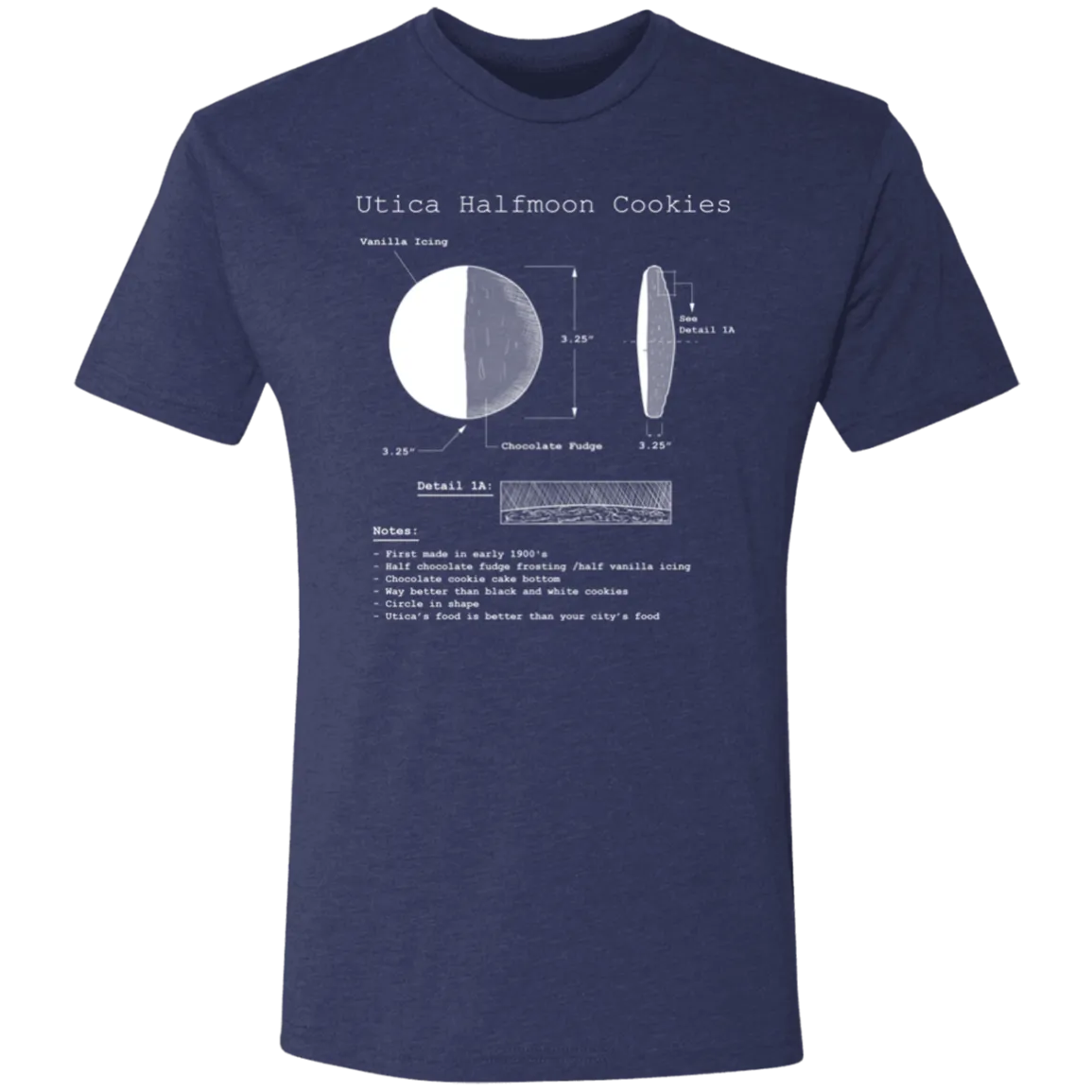 Utica NY Halfmoon Blueprint - Premium Soft Triblend T-Shirt
