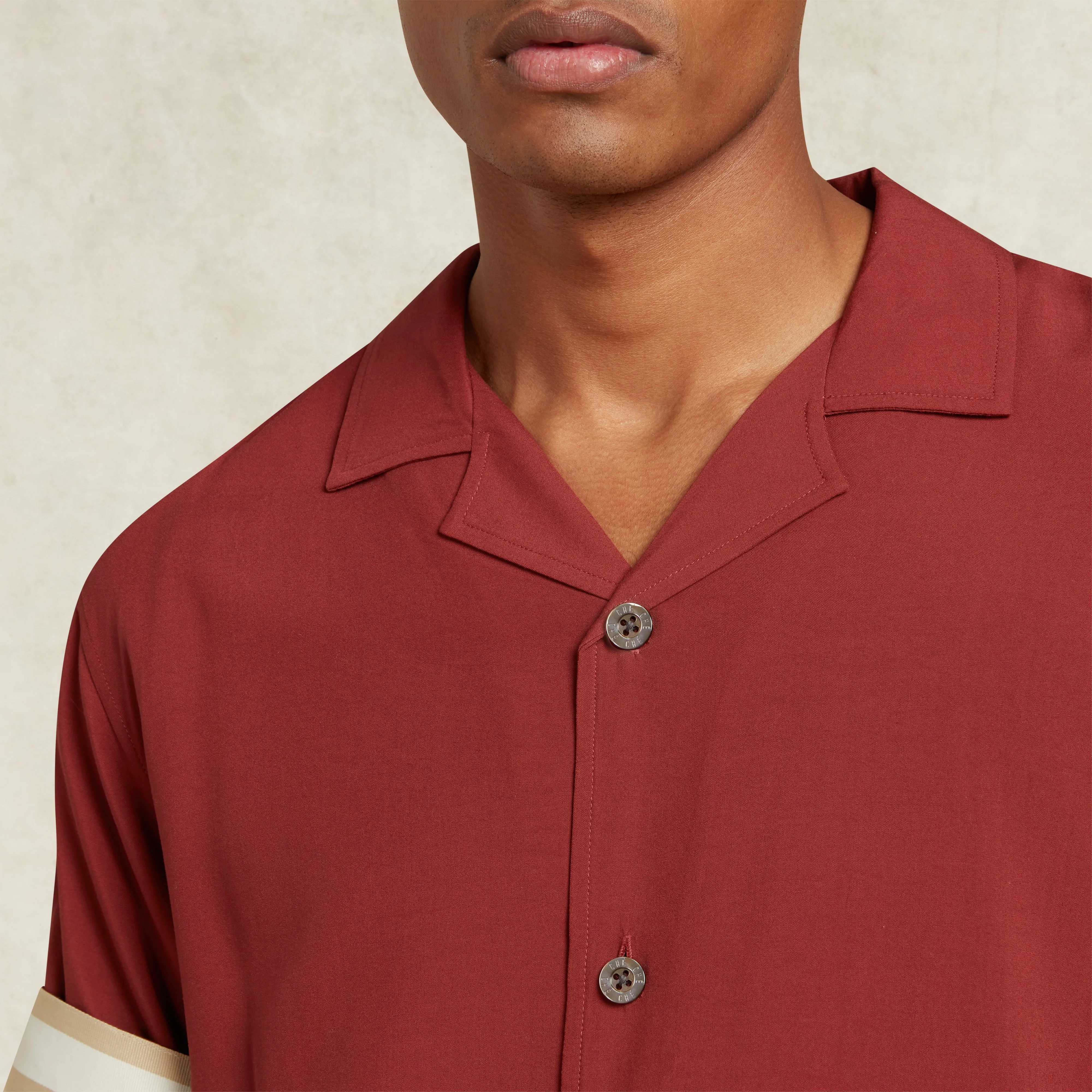 VALBONNE ECOVERO SIGNATURE SHIRT - MERLOT