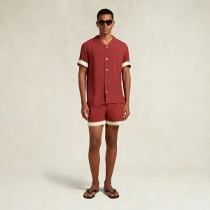 VALBONNE ECOVERO SIGNATURE SHIRT - MERLOT