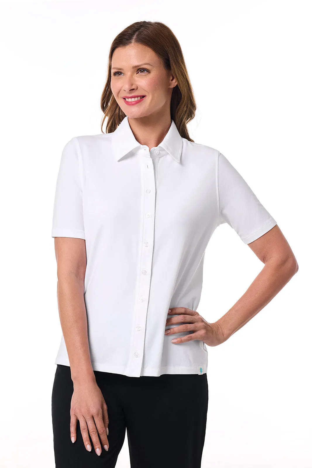 Women's Morningside Button Down Short Sleeve | White