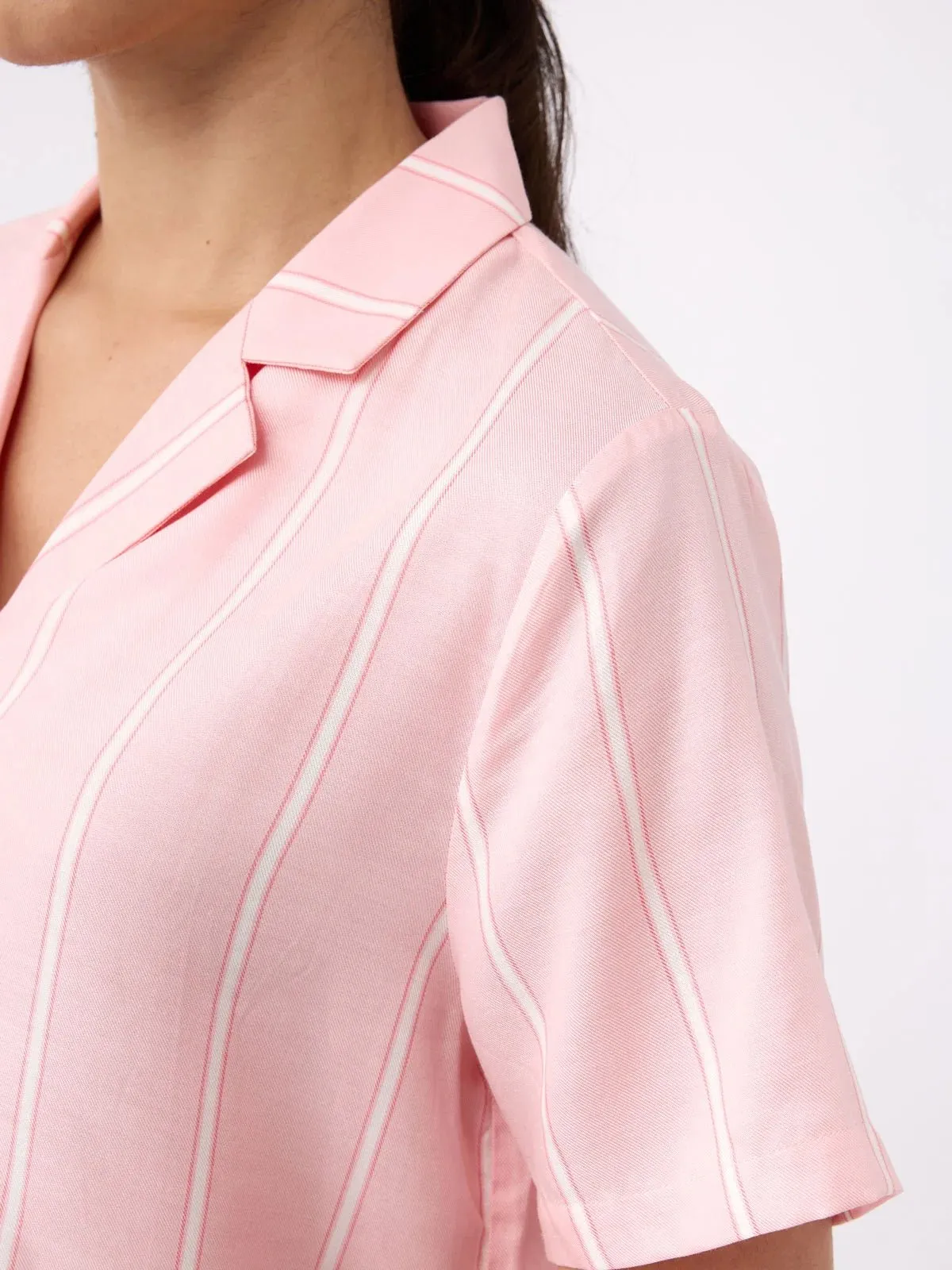 Women's Soft Woven Short Sleeve Pajama Top