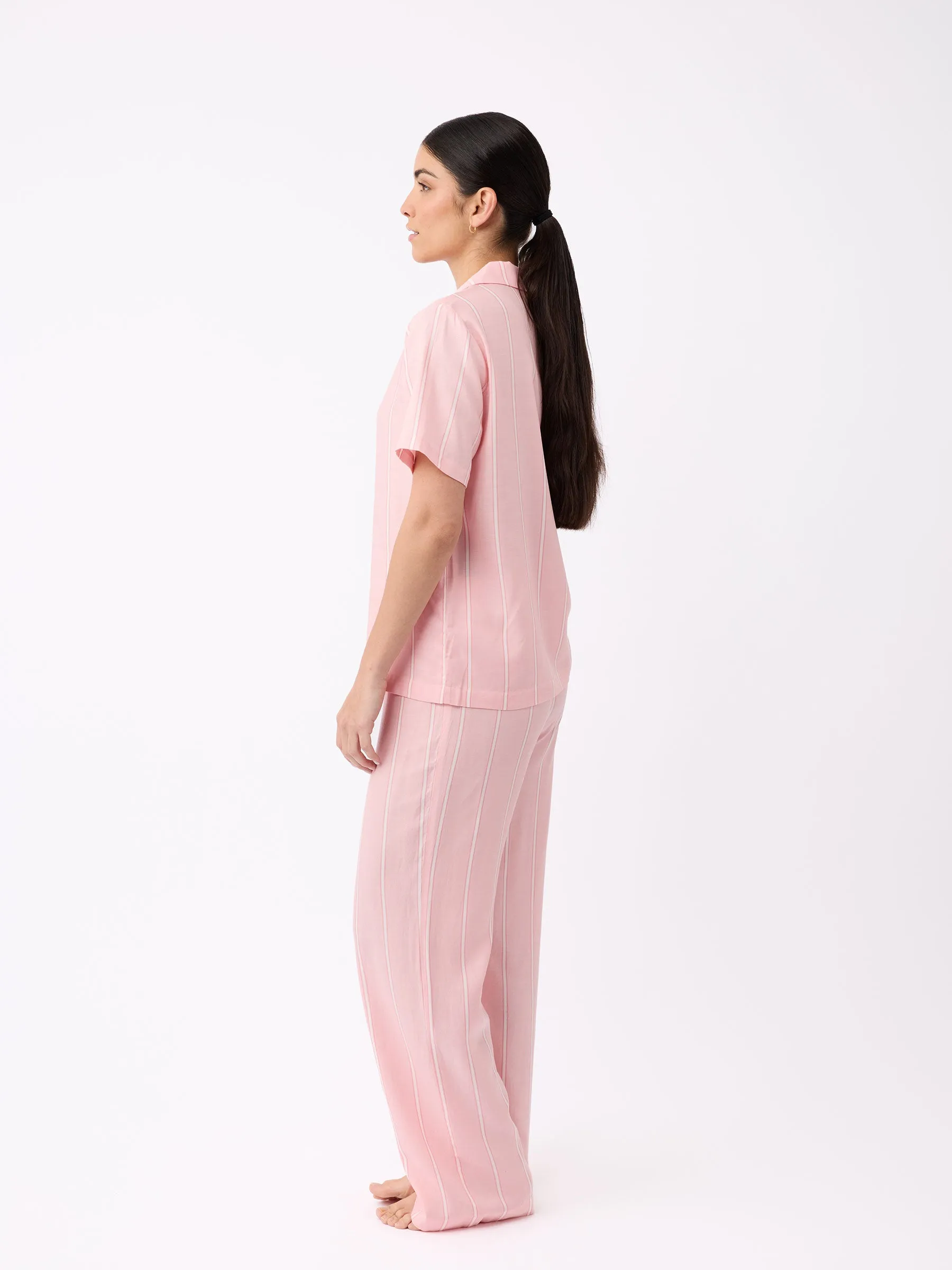 Women's Soft Woven Short Sleeve Pajama Top