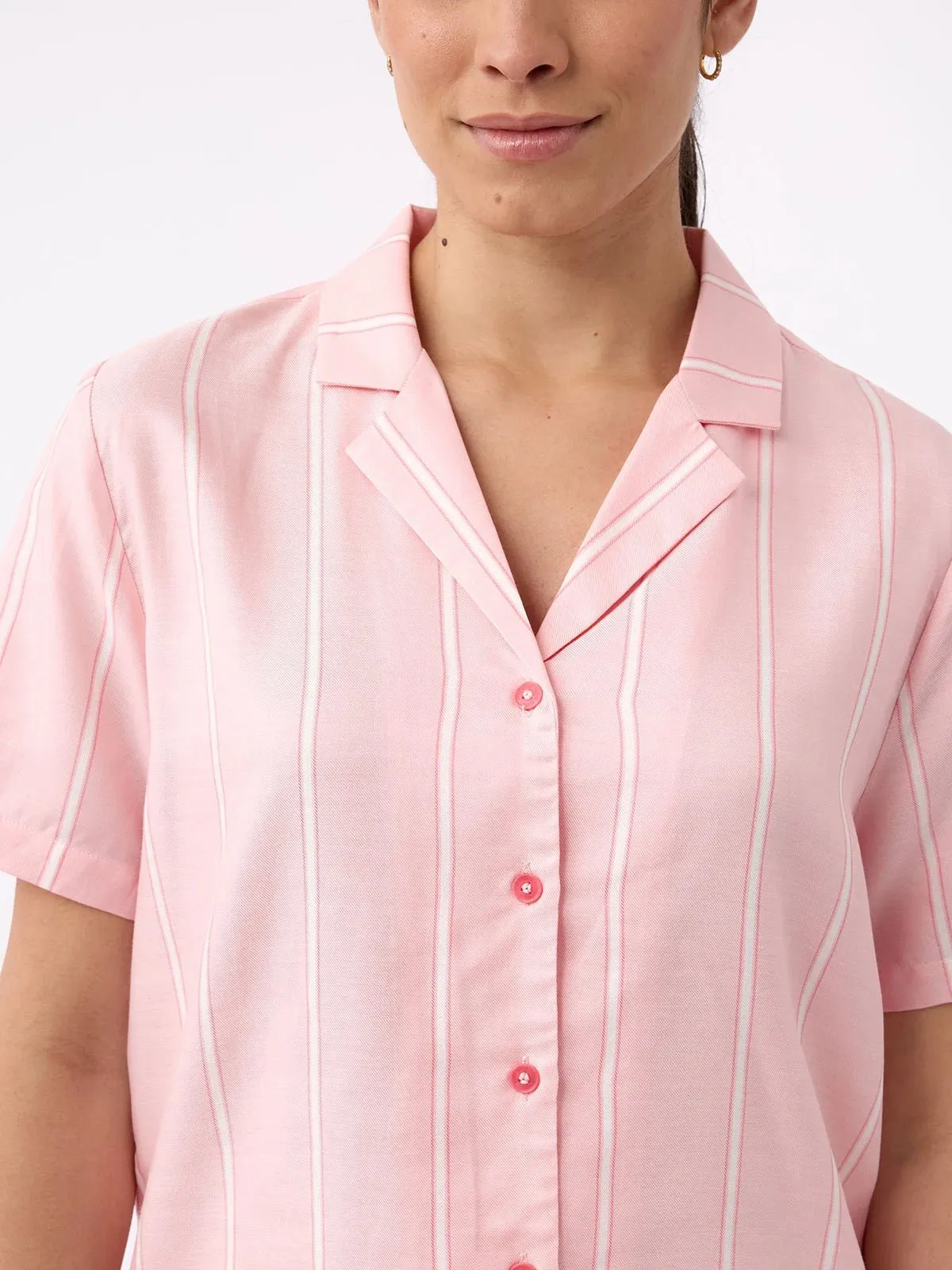 Women's Soft Woven Short Sleeve Pajama Top