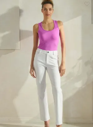 Women's U Neckline Seamless Tank PURPLE MAGENTA