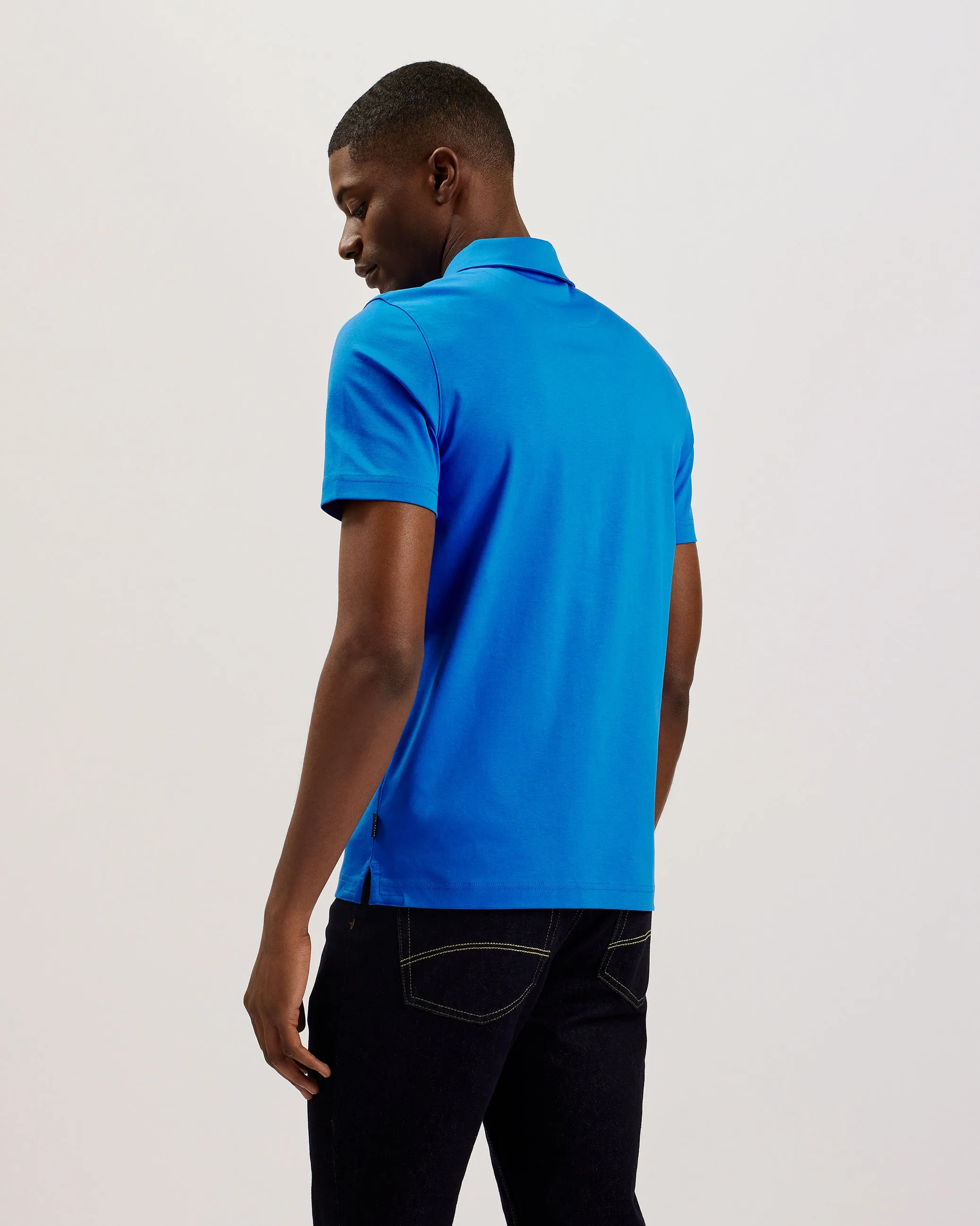 Zeiter Short Sleeve Slim Soft Touch Polo Blue